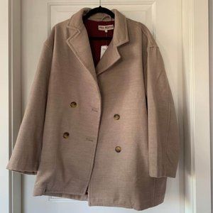 New oversized Free People stylish coat in Camel
